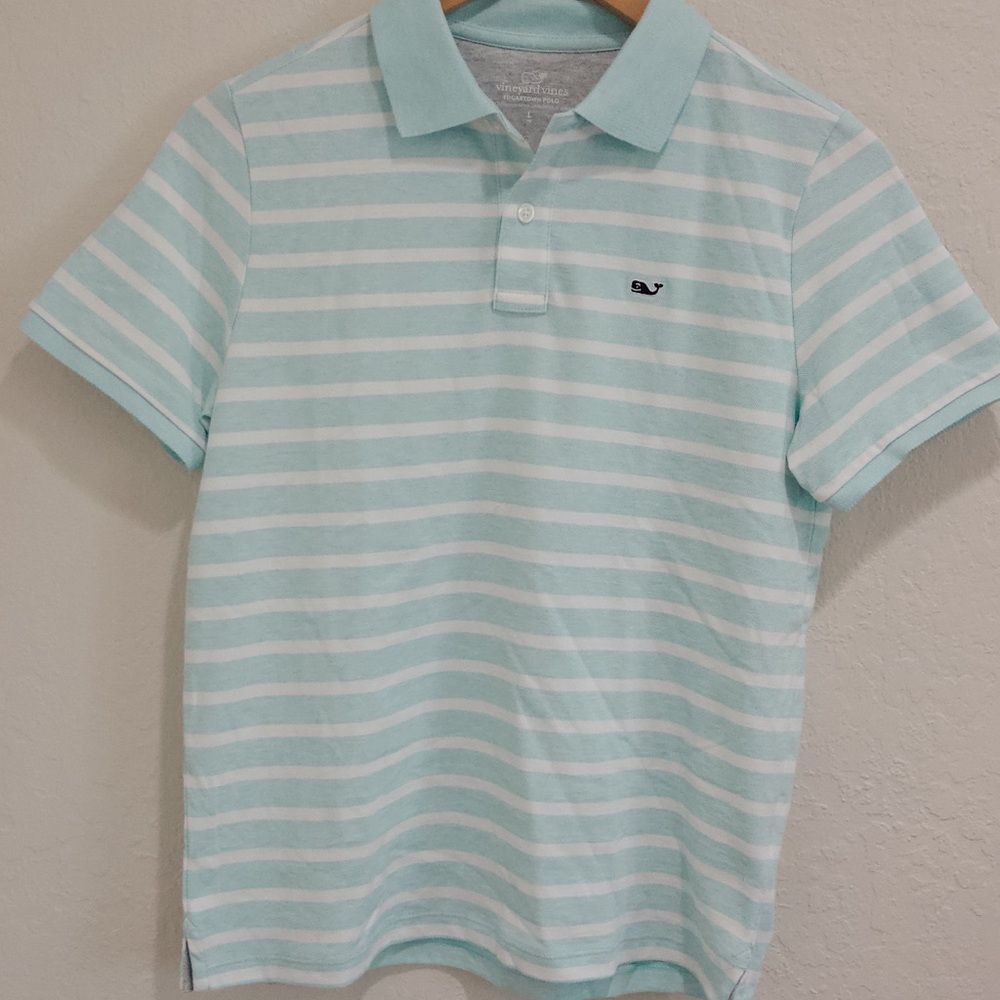 Vineyard Vines Edgartown Polo Shirt - Mint Stripe
